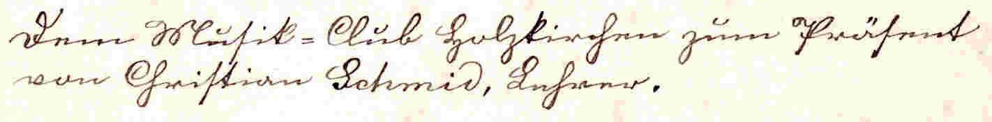 Widmung Musikantentraum Musik-Club Holzkirchen