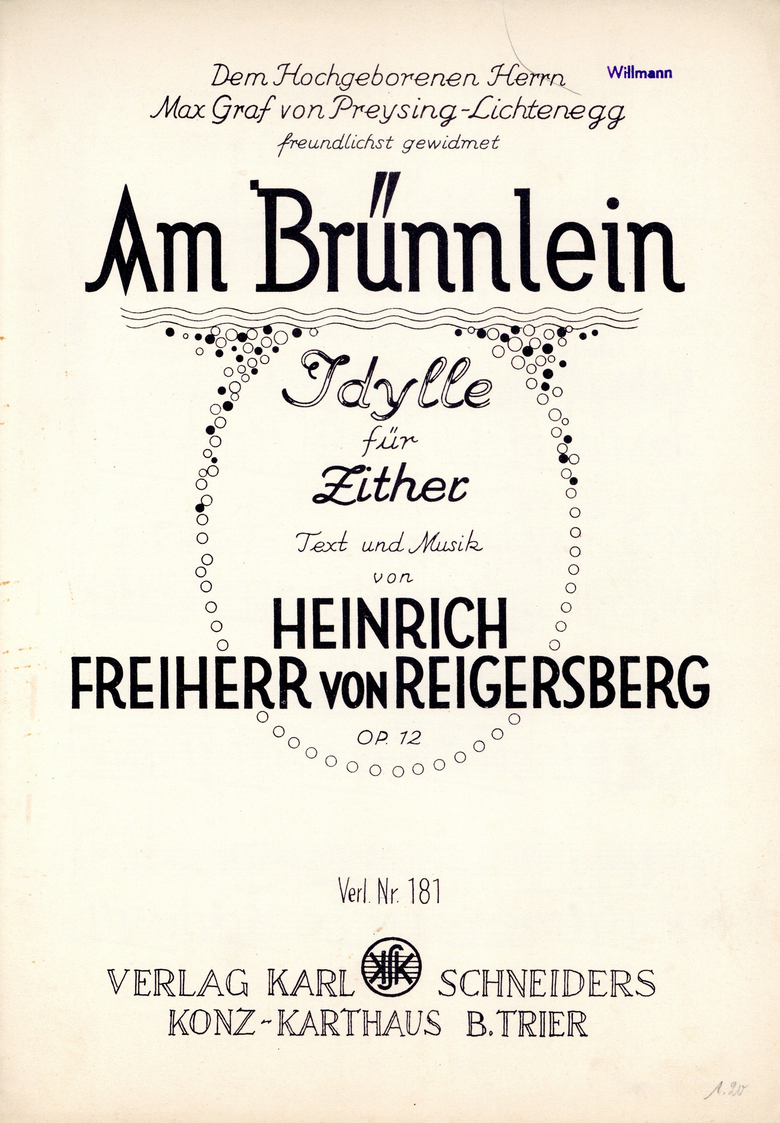 Titelblatt Am Brünnlein