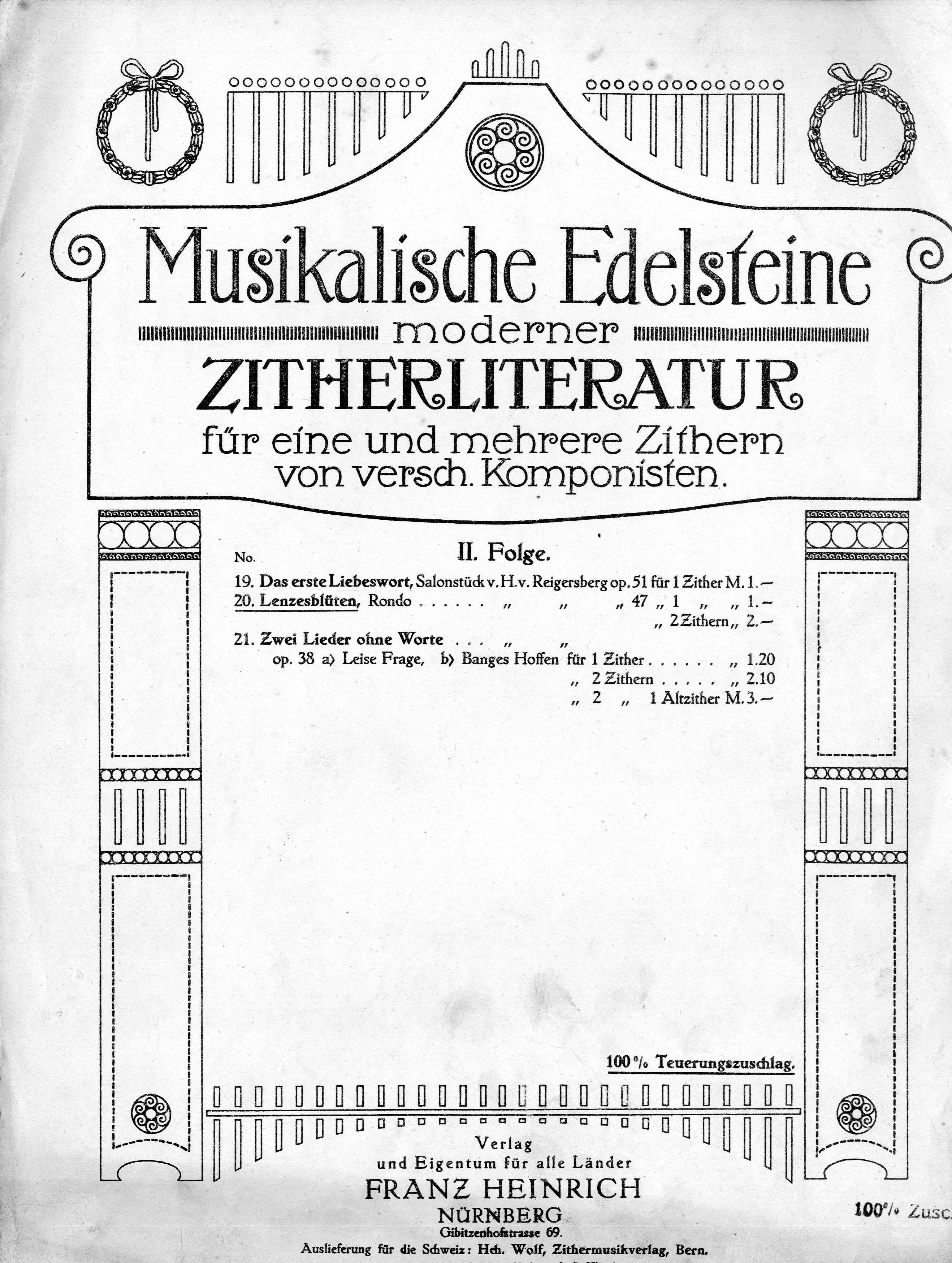 Deckblatt Lenzesblüten