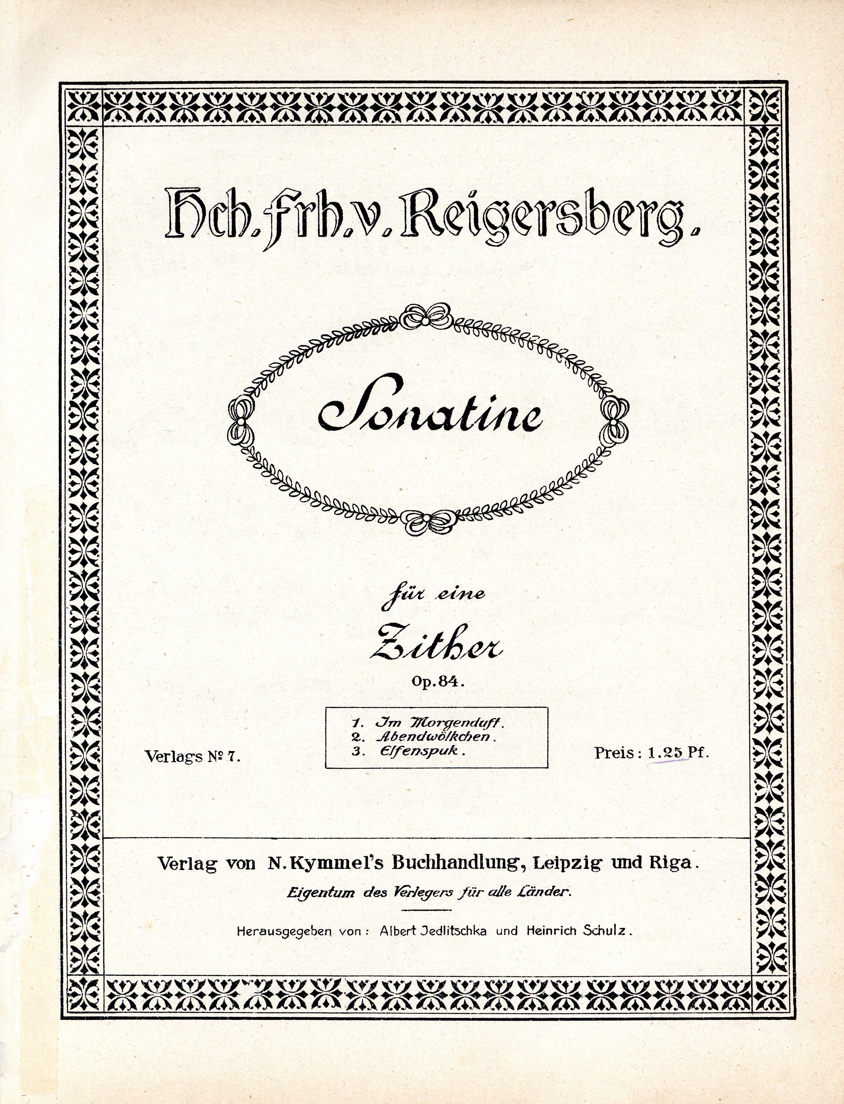 Deckblatt Sonatine Op 84