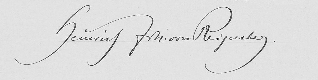 Reigersberg Unterschrift