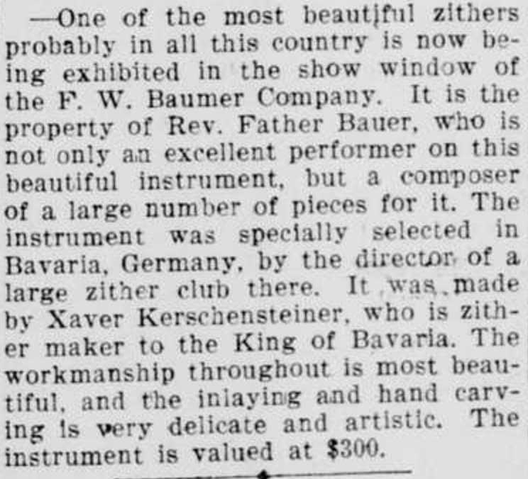 Artikel Kerschensteiner Zither