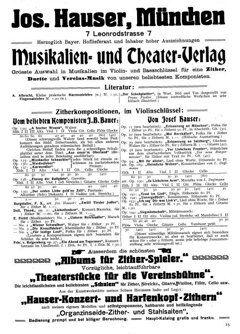 Annonce Evho vom Gebirge Hauser Verlag