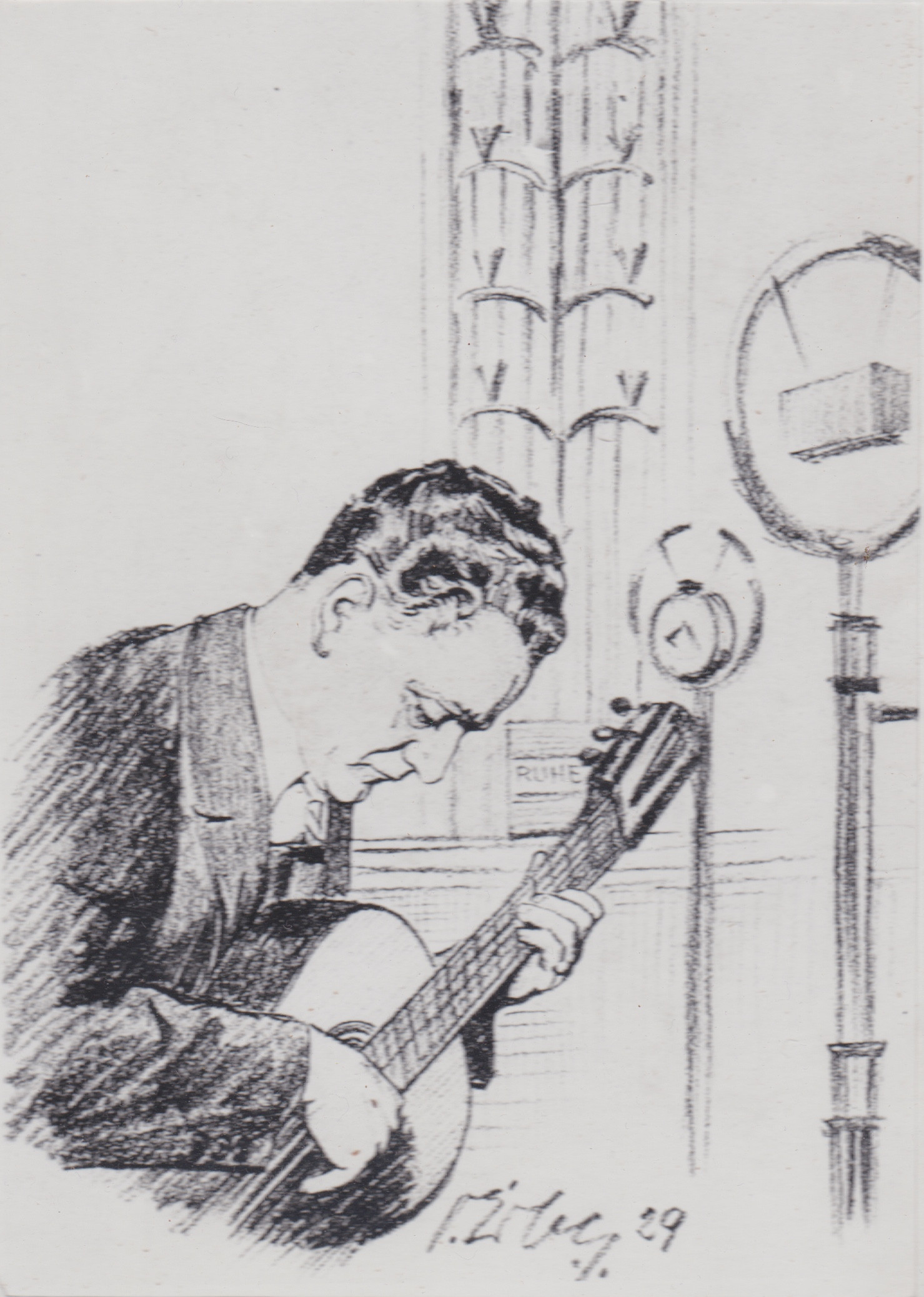 Mühlhölzl Zeichnung von Otto Erbe 1930