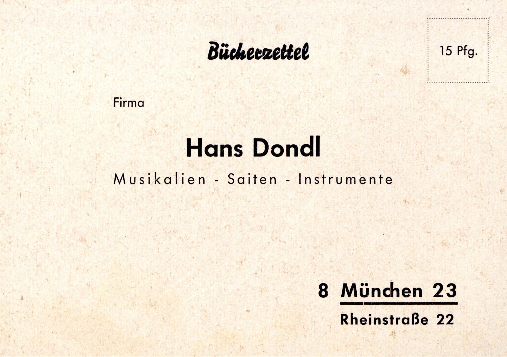 Bücherzettel Dondl vorne