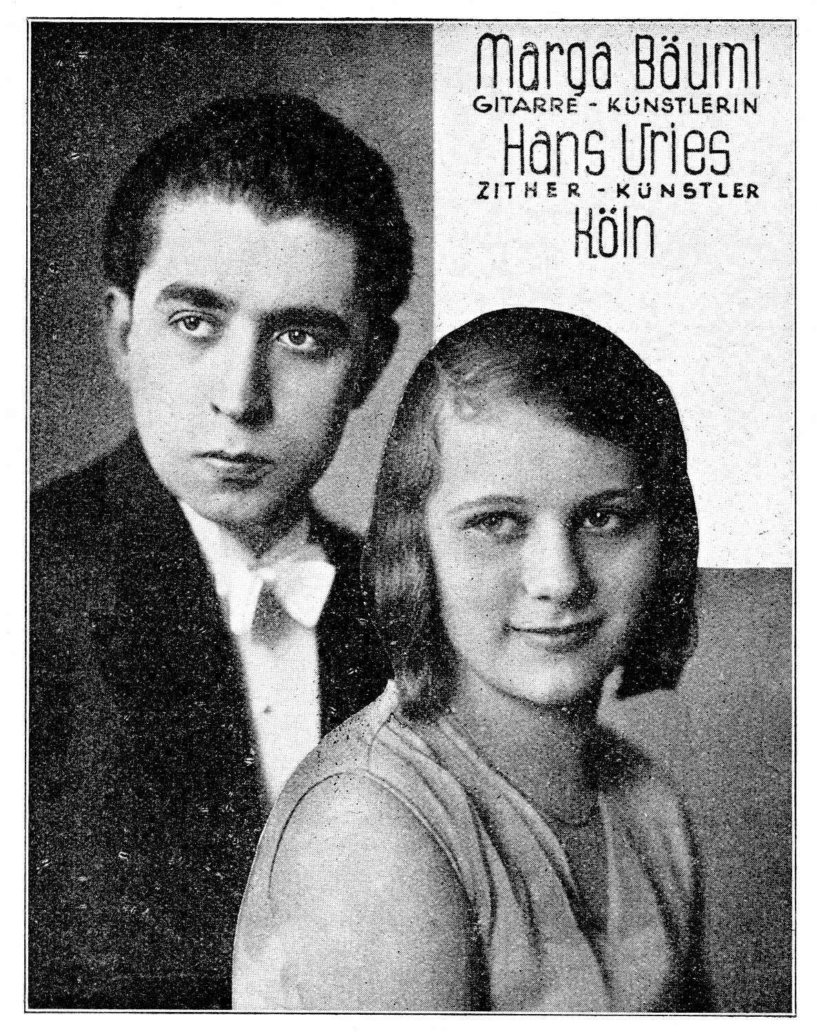 Hans Vries und Marga Bäuml 1929